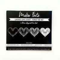 Maker Forte - Dies - Layered Heart Locket - Forget Me Not