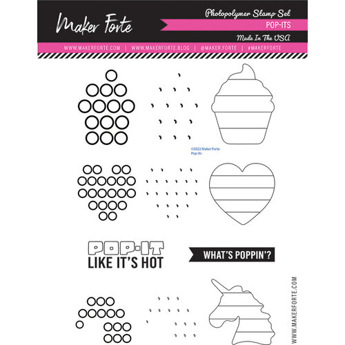 Maker Forte - Clear Photopolymer Stamps - Pop-Its