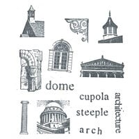Maker Forte - Cling Mounted Rubber Stamps - Arches and Steeples