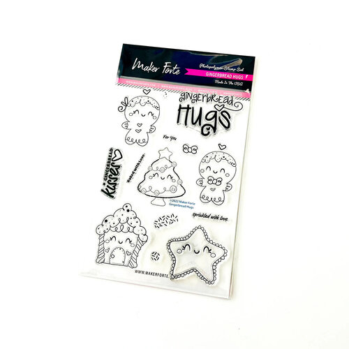 Maker Forte - Clear Photopolymer Stamps - Gingerbread Hugs