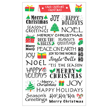 Mrs. Grossman's - Christmas Celebrations Collection - Giant Standard Stickers - Christmas Card Captions