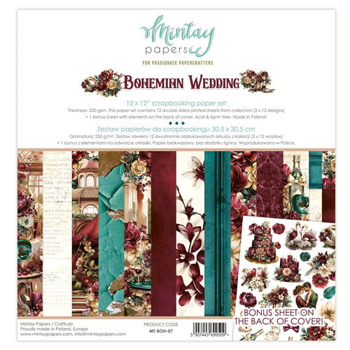 Mintay Papers - Bohemian Wedding Collection - 12 x 12 Paper Set