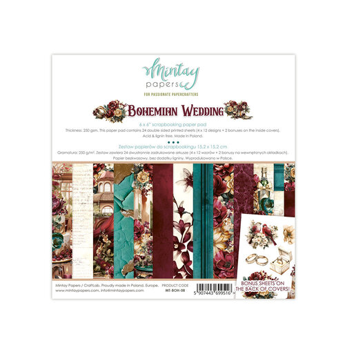 Mintay Papers - Bohemian Wedding Collection - 6 x 6 Paper Pad