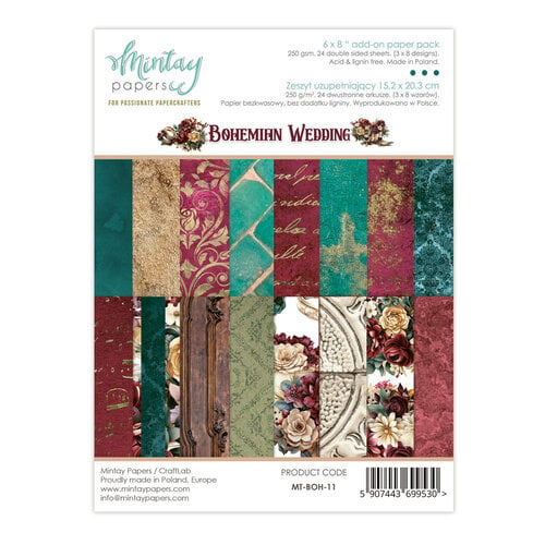 Mintay Papers - Bohemian Wedding Collection - 6 x 8 Paper Pad - Add-On