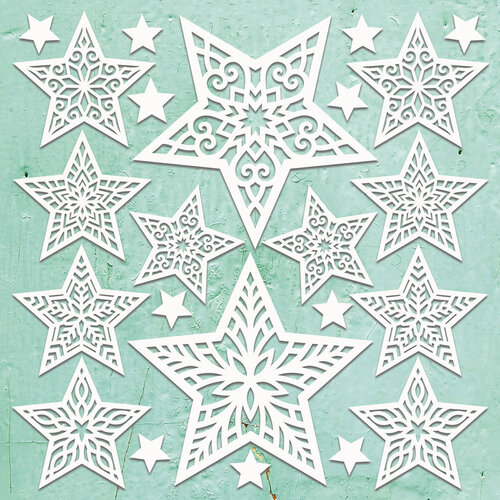 Mintay Papers - Embellishments - Chippies - Christmas Stars