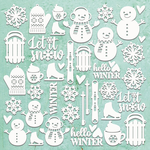 Mintay Papers - Embellishments - Chippies - Winter Time