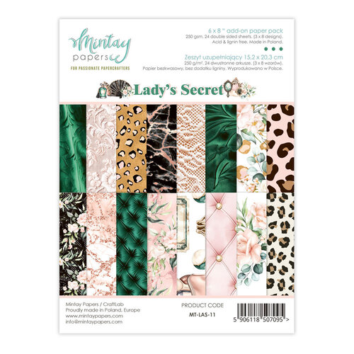 Mintay Papers - Lady's Secret Collection - 6 x 8 Paper Pad - Add-On