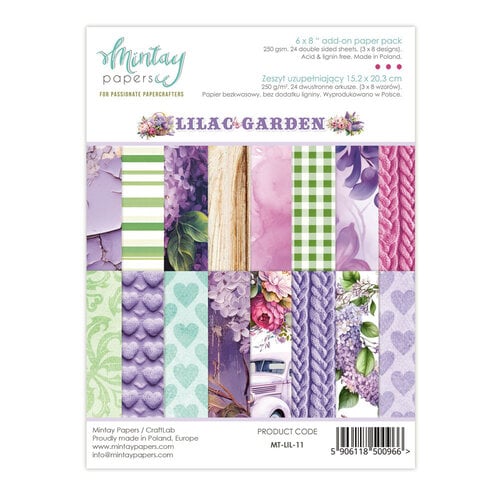 Mintay Papers - Lilac Garden Collection - 6 x 8 Paper Pad - Add-On
