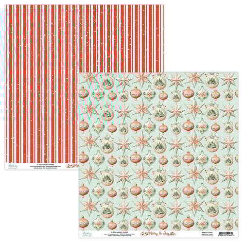 Mintay Papers - Merry & Joy Collection - 12 x 12 Double Sided Paper - 4