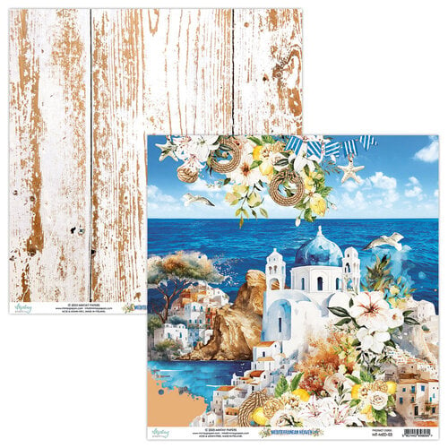 Mintay Papers - Mediterranean Heaven Collection - 12 x 12 Double Sided Paper - Sheet 03