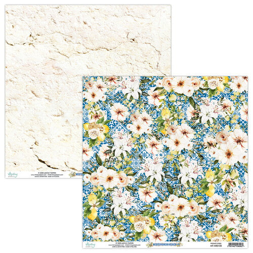 Mintay Papers - Mediterranean Heaven Collection - 12 x 12 Double Sided Paper - Sheet 05