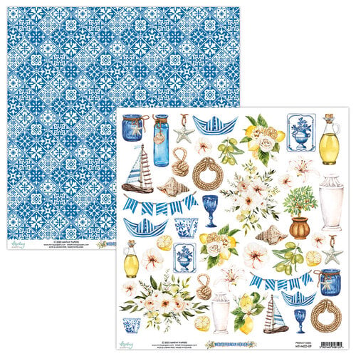 Mintay Papers - Mediterranean Heaven Collection - 12 x 12 Double Sided Paper - Elements