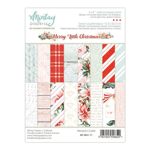 Mintay Papers - Merry Little Christmas Collection - 6 x 8 Paper Pad - Add-On