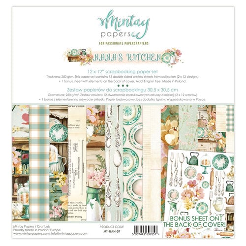 Mintay Papers - Nana's Kitchen Collection - 12 x 12 Paper Pack