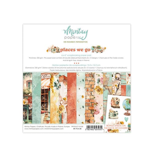 Mintay Papers - Places We Go Collection - 6 x 6 Paper Pad