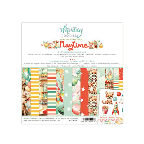 Mintay Papers - Playtime Collection - 6 x 6 Paper Pad