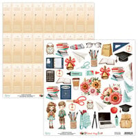 Mintay Papers - School Days Collection - 12 x 12 Double Sided Paper - Elements