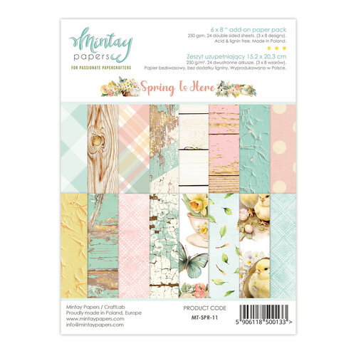 Mintay Papers - Spring Is Here Collection - 6 x 8 Paper Pad - Add-On