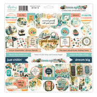 image of Mintay Papers - Teen Spirit Collection - 12 x 12 Chipboard Ephemera Sheet