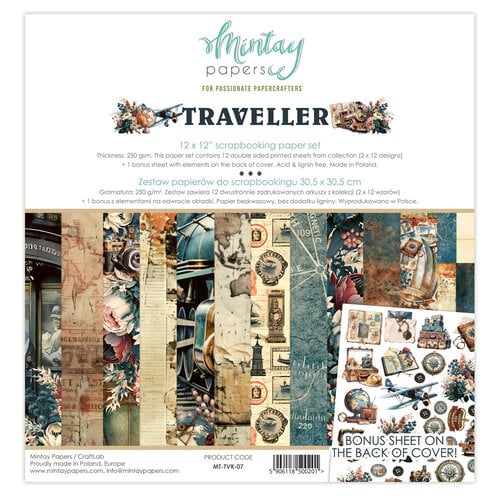 Mintay Papers - Traveller Collection - 12 x 12 Paper Pack
