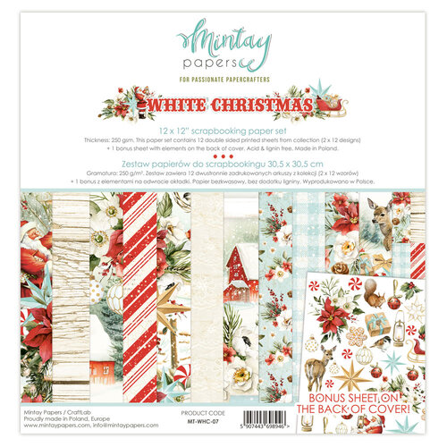 Mintay Papers - White Christmas Collection - 12 x 12 Paper Pad