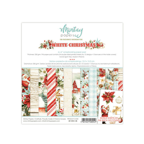Mintay Papers - White Christmas Collection - 6 x 6 Paper Pad