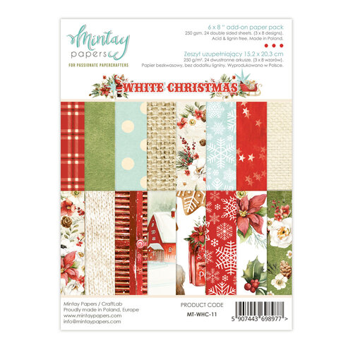Mintay Papers - White Christmas Collection - 6 x 8 Paper Pad - Add-On