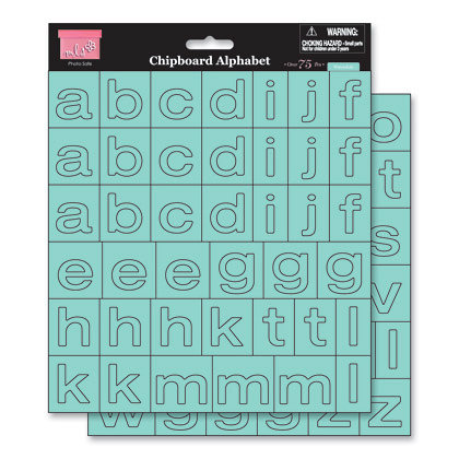 My Little Shoebox - Chipboard Stickers - Alphabet - Waterslide, CLEARANCE