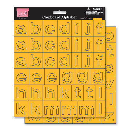 My Little Shoebox - Chipboard Stickers - Alphabet - Daffodil, CLEARANCE