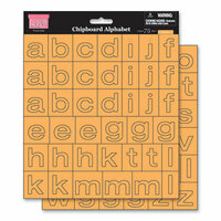 My Little Shoebox - Chipboard Stickers - Alphabet - Sunkiss