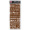 My Little Shoebox - Cardstock Stickers - Glitter Alphabet - Toffee