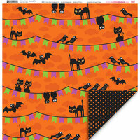 My Little Shoebox - Trick or Treat Collection - Halloween - 12 x 12 Double Sided Paper - Scaredy Cat