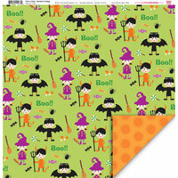 My Little Shoebox - Trick or Treat Collection - Halloween - 12 x 12 Double Sided Paper - Monster Crossing