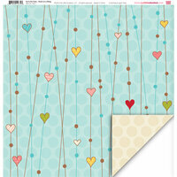My Little Shoebox - Up In The Trees Collection - 12 x 12 Double Sided Paper - Heart On A String