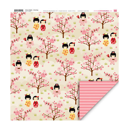 My Little Shoebox - Cherry Delight Collection - 12 x 12 Double Sided Paper - Charming