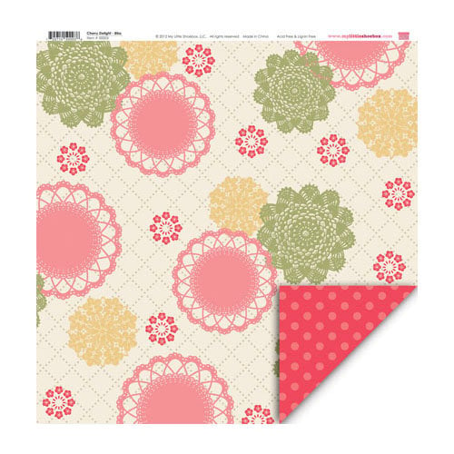 My Little Shoebox - Cherry Delight Collection - 12 x 12 Double Sided Paper - Bliss