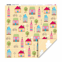My Little Shoebox - Coming Home Collection - 12 x 12 Double Sided Paper - Town Square