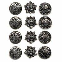 Making Memories Decorative Brads - Round - Pewter Variety Pack 1, CLEARANCE