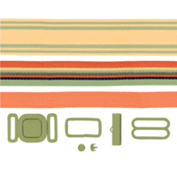 Making Memories Woven Ribbon and Attachments Kit - Meadow, CLEARANCE