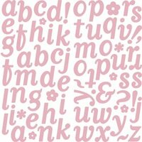 Making Memories - Boho Chic - Velvet Alphabet - Strawberries and Cream, CLEARANCE