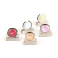 Making Memories - Mini Metal Circle Tabs - Words - Kids Expressions, CLEARANCE