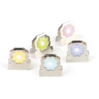 Making Memories - Mini Metal Flower Tabs - Springtime, CLEARANCE