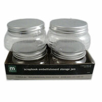 Making Memories - Scrapbook Embellishment Storage Jars - 4 Medium Jars