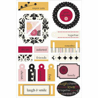 Making Memories - 5th Avenue Collection - Colorboard Stickers Too - 3-Dimensional Chipboard Stickers - Elizabeth, CLEARANCE