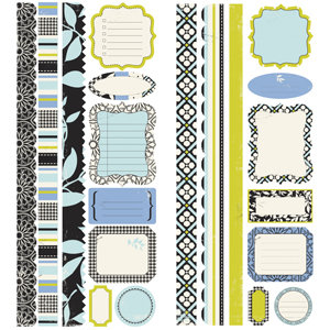 Making Memories - 5th Avenue Collection - Stickers - Borders and Tags - Sophia, CLEARANCE