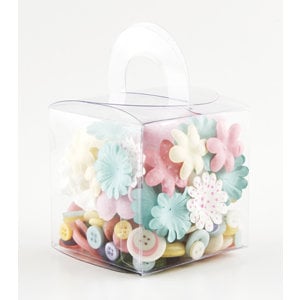 Making Memories - Blossoms and Buttons Box - Lemonade, CLEARANCE