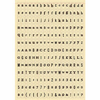 Making Memories - Tiny Alphabet Stickers - Brown Ledger
