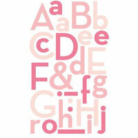 Making Memories - Puffy Alphabet Stickers - Pink, CLEARANCE