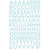 Making Memories - Mini Shimmer Alphabet Stickers - Metro Font - Aqua, CLEARANCE