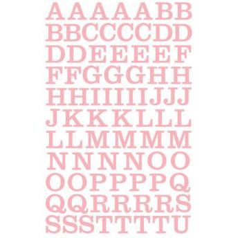 Making Memories - Mini Shimmer Alphabet Stickers - School House Font - Pink, CLEARANCE